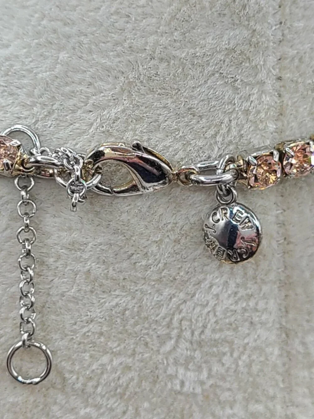 J Crew Girls Rainbow Crystal Tennis Necklace